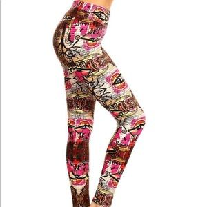 Graffiti Print Butter Soft Leggings